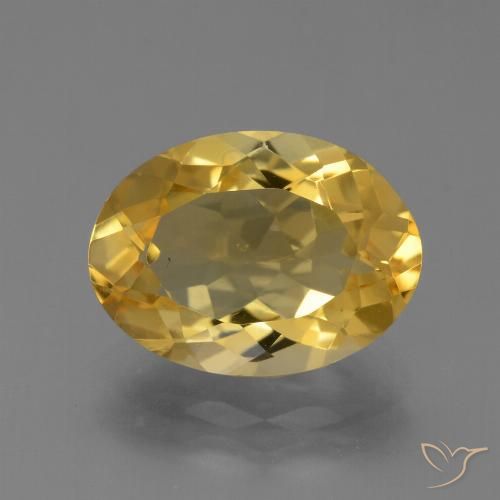 4.40ct 자연스러운 미디엄 골든 황수정, 타원형, VS