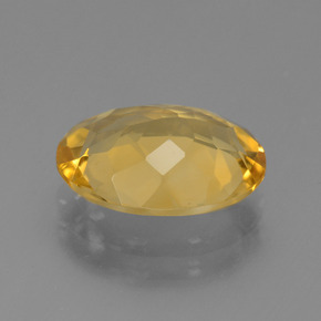 4.22캐럿 천연 미디엄 다크 골든 시트린, 타원형 컷, 13.2×10 mm, VVS