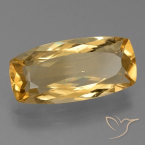 5.84캐럿 천연 딥 골든 오렌지 시트린, 쿠션 컷, 17.8×8.6 mm, VS
