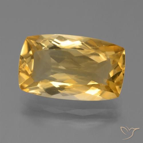 5.05ct 자연스러운 미디엄 다크 골든 황수정, 방석, VVS