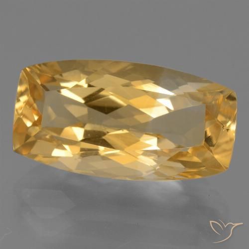 7.81ct 자연스러운 딥 골든 오렌지 황수정, 방석, VS