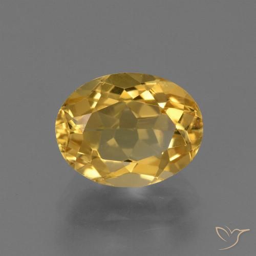 2.77ct 자연스러운 딥 골든 오렌지 황수정, 타원형, VVS