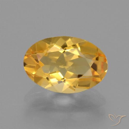 2.58캐럿 천연 딥 골든 오렌지 시트린, 타원형 컷, 11.6×7.8 mm, VVS