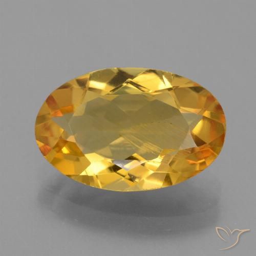 3.36ct 자연스러운 딥 골든 오렌지 황수정, 타원형, VS