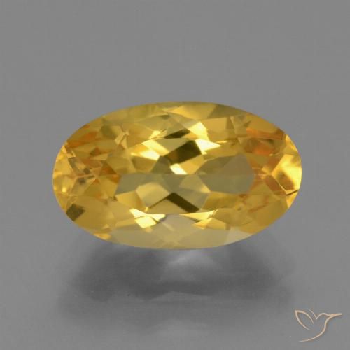 3.34ct 자연스러운 딥 골든 오렌지 황수정, 타원형, VVS-VS