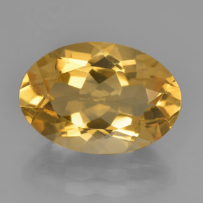 5.15캐럿 천연 미디엄 다크 골든 시트린, 타원형 컷, 14×9.6 mm, VVS