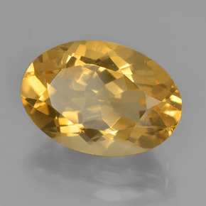 5.15캐럿 천연 미디엄 다크 골든 시트린, 타원형 컷, 14×9.6 mm, VVS