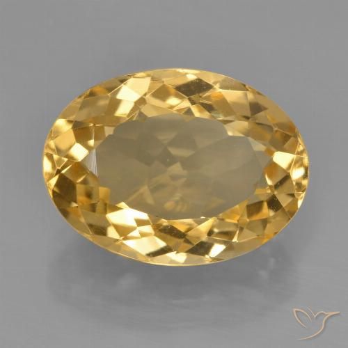 5.23ct 자연스러운 딥 골든 오렌지 황수정, 타원형, VVS