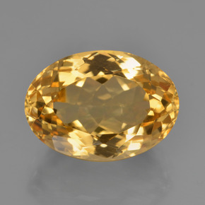6.49캐럿 천연 딥 골든 오렌지 시트린, 타원형 컷, 13.7×9.7 mm, VVS