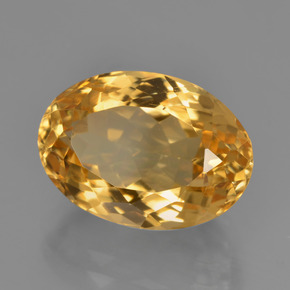 6.49캐럿 천연 딥 골든 오렌지 시트린, 타원형 컷, 13.7×9.7 mm, VVS