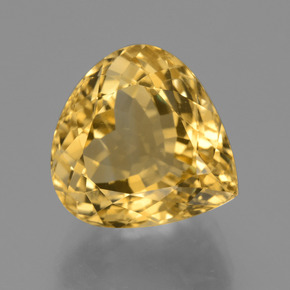 10.25캐럿 천연 골든 오렌지 시트린, 배 모양, 13.9×13.5 mm, VVS