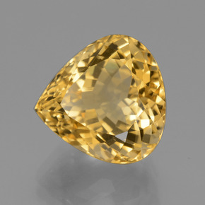 10.25캐럿 천연 골든 오렌지 시트린, 배 모양, 13.9×13.5 mm, VVS