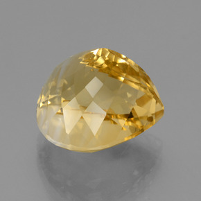 10.25캐럿 천연 골든 오렌지 시트린, 배 모양, 13.9×13.5 mm, VVS