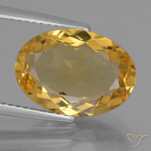 4.33ct 자연스러운 다크 골든 황수정, 타원형, VVS-VS