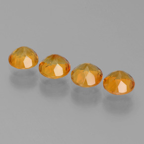 1.87캐럿 천연 골든 옐로우 시트린 보석, 라운드 컷, 5.08 mm, VVS-VS
