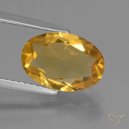 2.51ct 자연스러운 딥 골든 오렌지 황수정, 타원형, VVS-VS