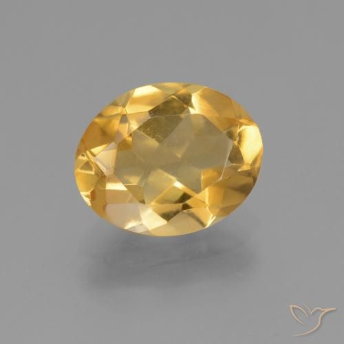 2.93ct 자연스러운 딥 골든 오렌지 황수정, 타원형, VVS-VS