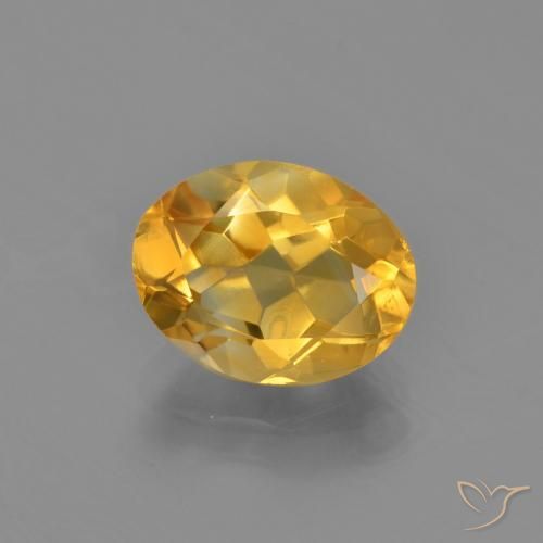 2.41ct 자연스러운 딥 골든 오렌지 황수정, 타원형, VVS-VS