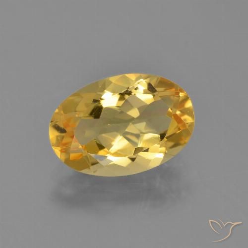 2.55ct 자연스러운 골든 황수정, 타원형, VVS-VS