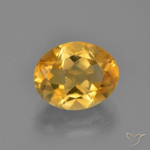 3.54ct 자연스러운 딥 골든 오렌지 황수정, 타원형, VVS-VS