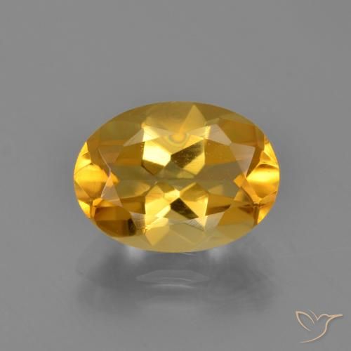 3.05ct 자연스러운 다크 골든 황수정, 타원형, VVS-VS