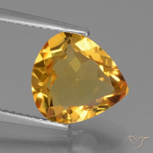 3.13ct 자연스러운 다크 골든 황수정, 배 모양, VVS-VS