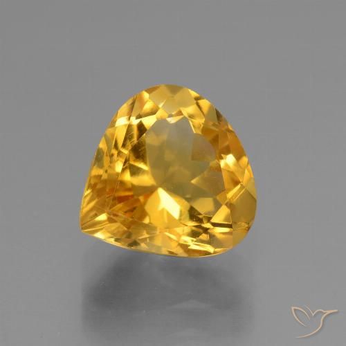 2.83ct 자연스러운 골든 오렌지 황수정, 배 모양, VVS-VS