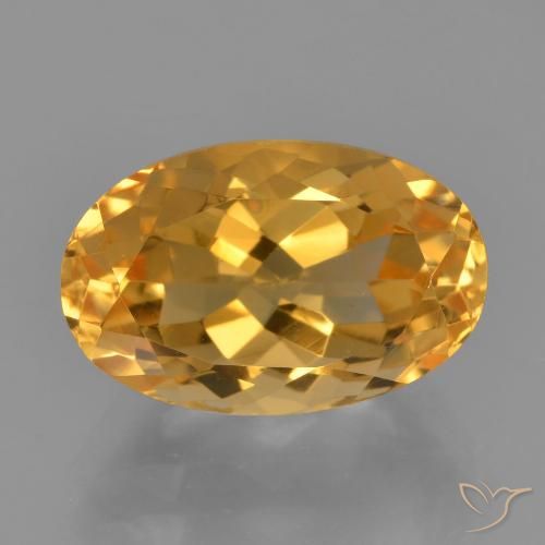 3.72ct 자연스러운 딥 오렌지-골드 황수정, 타원형, VVS-VS