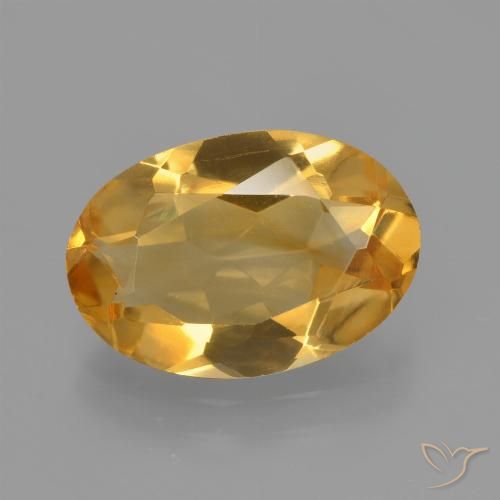 2.43ct 자연스러운 딥 골든 오렌지 황수정, 타원형, VVS-VS