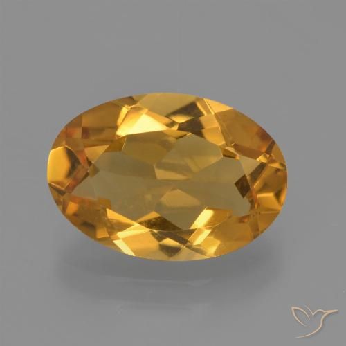 2.51ct 자연스러운 오렌지-골드 황수정, 타원형, VVS-VS