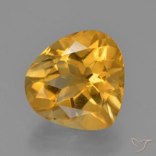 3.51ct 자연스러운 미디엄 오렌지 황수정, 배 모양, VVS