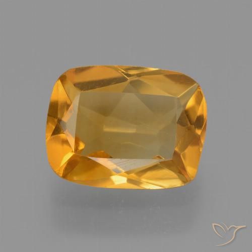 2.27ct 자연스러운 미디엄 오렌지 황수정, 방석, VVS-VS