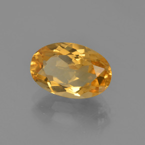 2.61캐럿 천연 골든 옐로우 시트린, 타원형 컷, 11×7.2 mm, VVS-VS