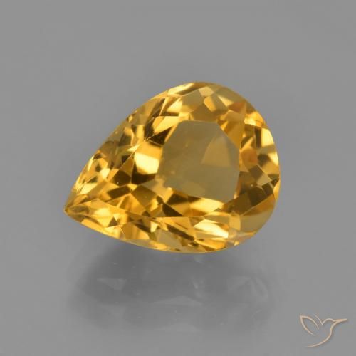 3.54ct 자연스러운 다크 골든 황수정, 배 모양, VVS