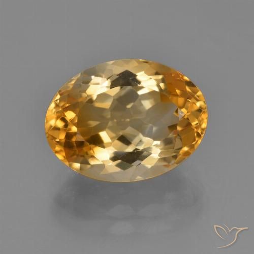 5.69ct 자연스러운 미디엄 다크 골든 황수정, 타원형, VVS-VS