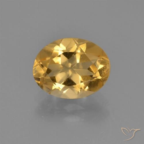 1.90ct 자연스러운 미디엄 오렌지 황수정, 타원형, VVS-VS