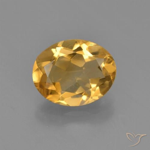 2.12ct 자연스러운 오렌지-골드 황수정, 타원형, VVS-VS