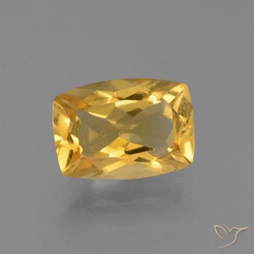 3.12ct 자연스러운 브라이트 골드 황수정, 방석, VS