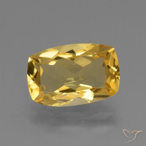 3.63ct 자연스러운 골든 황수정, 방석, VVS-VS