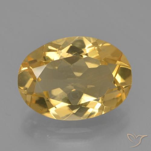 3.10ct 자연스러운 미디엄 다크 골든 황수정, 타원형, VVS-VS