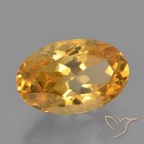 3.86캐럿 천연 딥 오렌지-골드 시트린, 타원형 컷, 12.5×8 mm, VVS-VS