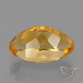 3.86캐럿 천연 딥 오렌지-골드 시트린, 타원형 컷, 12.5×8 mm, VVS-VS
