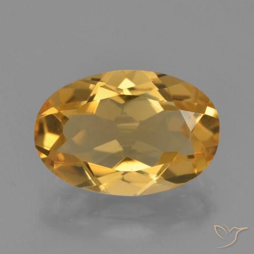 2.75ct 자연스러운 딥 골든 오렌지 황수정, 타원형, VVS-VS