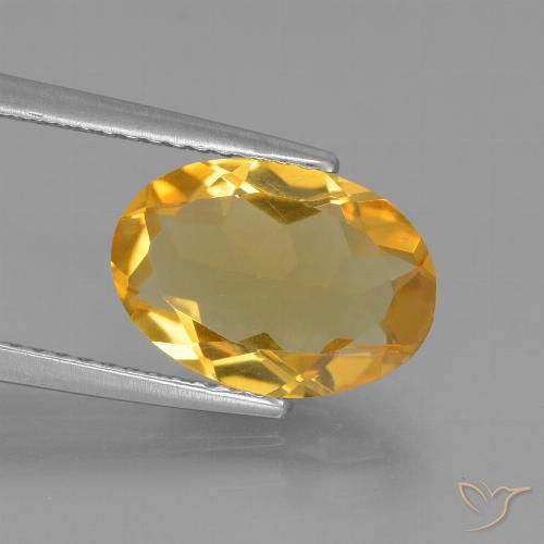2.61ct 자연스러운 다크 골든 황수정, 타원형, VVS-VS