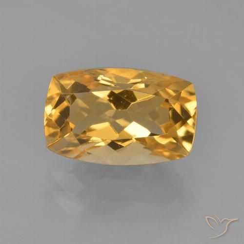 3.06ct 자연스러운 딥 골든 오렌지 황수정, 방석, VVS-VS