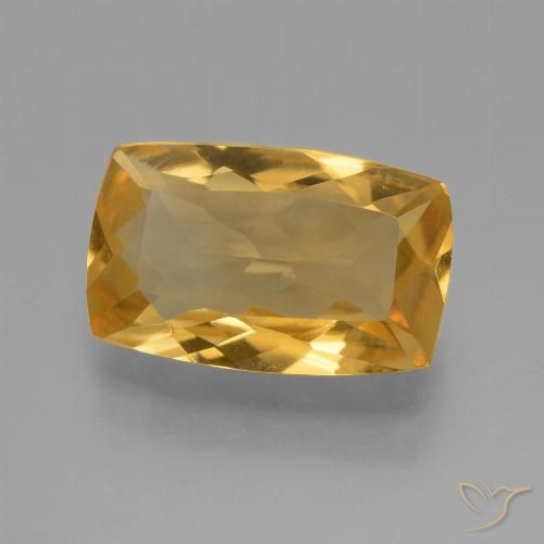 3.87ct 자연스러운 미디엄 다크 골든 황수정, 방석, VVS