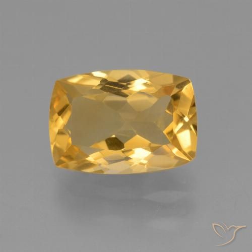 3.50ct 자연스러운 미디엄 다크 골든 황수정, 방석, VVS