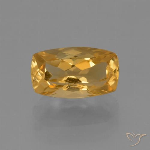 2.96ct 자연스러운 딥 골든 오렌지 황수정, 방석, VVS-VS