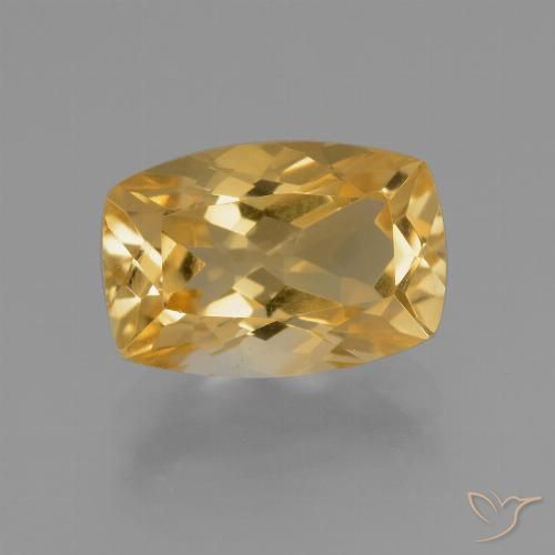4.12ct 자연스러운 딥 골든 오렌지 황수정, 방석, VVS-VS
