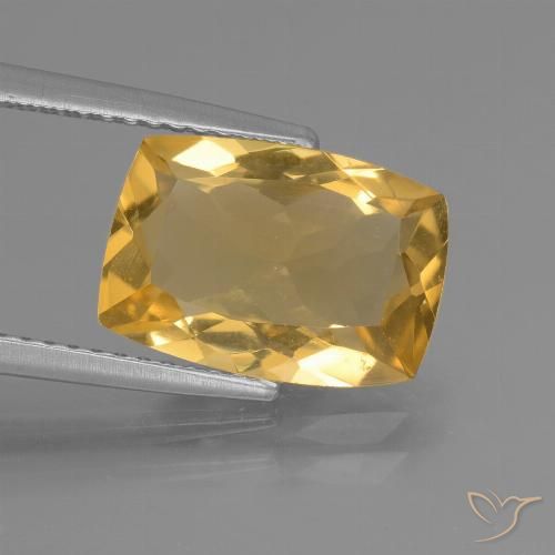 3.51ct 자연스러운 미디엄 다크 골든 황수정, 방석, VVS-VS